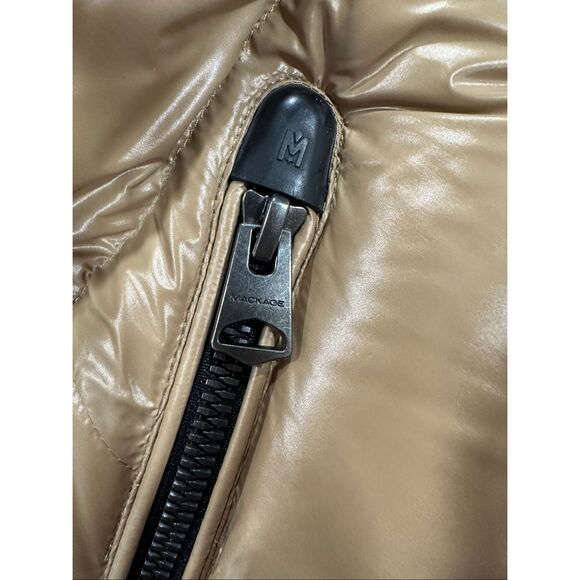 MADALYN lustrous light down jacket with hood for ladies in Camel Size XL $950 - Picture 12 of 12